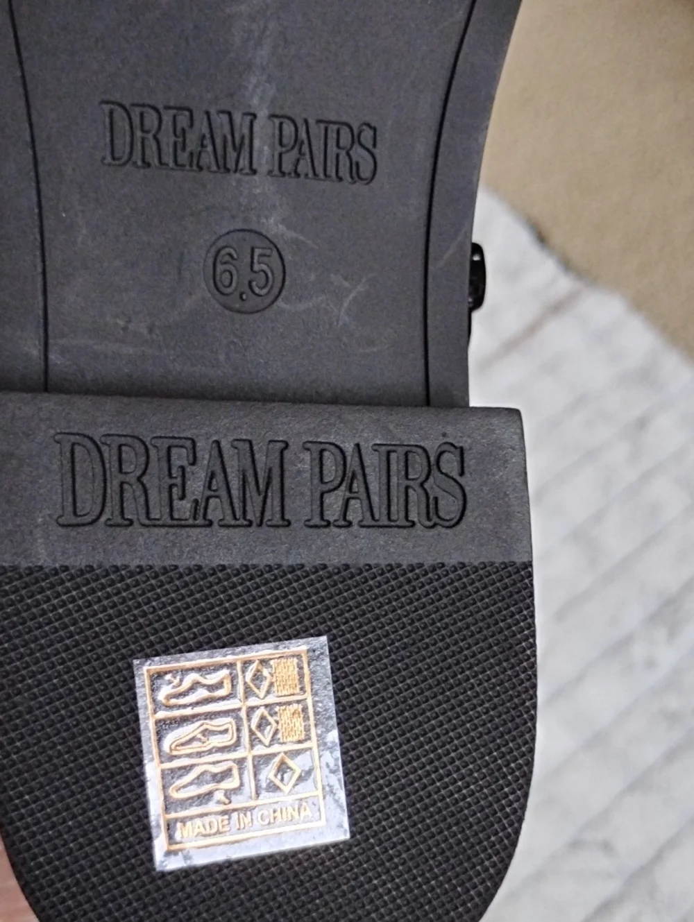 Dream Pairs Black Over-the-Knee Stretch & Faux Leather Boots
